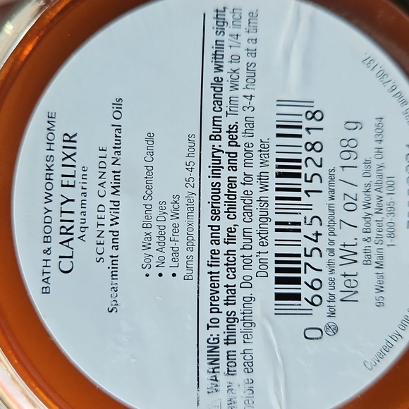 NWT rare Bath & Bodyworks Aquamarine Candle - Picture 7 of 7
